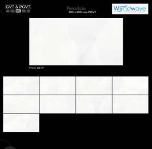 Proveedor, Exportador y Fabricante de Azulejos de Cerámica para Paredes Interiores con Aspecto de Mármol Brillante, 300x600mm, Mármol Blanco Brillante - Product Image 5