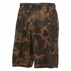 Shorts de sport décontractés pour hommes, en toile, imprimés numériquement, respirants, écologiques, taille élastique, couleur unie, longueur genou - Product Image 5