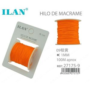 Filo per macramè ILAN 1 mm arancione, circa 100 m, per lavori artigianali - Product Image 3