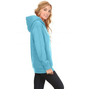 Sweat à capuche oversize personnalisé pour femme, jogging en coton et polyester, polaire, broderie 3D, poche kangourou avant, cordon de serrage, hiver - Product Image 2