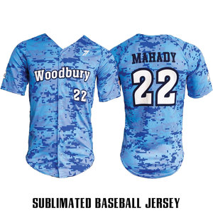 Two <b>Button</b> Baseball Jersey Men Adult Athletic Cut Breathable Polyester Custom Team Color Logo Low MOQ OEM Wholesale Factory - Product Image 1