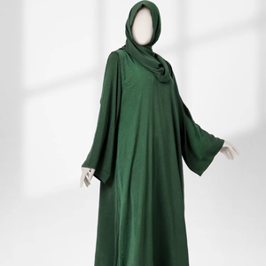 Muslim Women Breathable Soft Islamic <b>Dress</b> Abaya High Quality Long Sleeve Hijab Fashionable Plus Size Woman's Traditional Muslim - Product Image 1