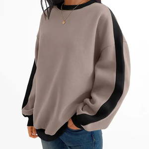 Sudadera de diseño asequible para mujer, nuevo diseño, 100% algodón, sudadera extragrande de invierno para mujer, sudadera informal ecológica para mujer - Product Image 4