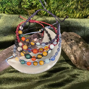 Handcrafted Macrame Beaded <b>Bracelets</b> Set Natural Stone Adjustable Boho Friendship <b>Bracelet</b> Jewelry for Women Men - Product Image 1