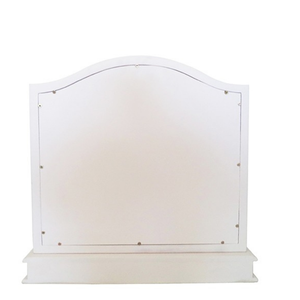 Espejo de decoración de galería blanca francesa clásica, muebles de caoba maciza hechos a mano con detalles atemporales - Product Image 3
