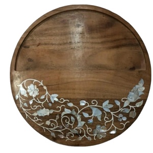 Bandeja acrílica de lujo hecha a mano con incrustaciones de nácar, elegante exhibición decorativa de chocolate y postres para uso doméstico en Ramadán - Product Image 4