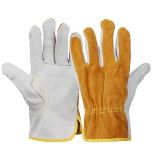 High Quality Cowhide Grain Split Leather Breathable Durable Heat Resistant Heavy Duty Industrial Protective Safety <b>Driver</b> <b>Gloves</b> - Product Image 1