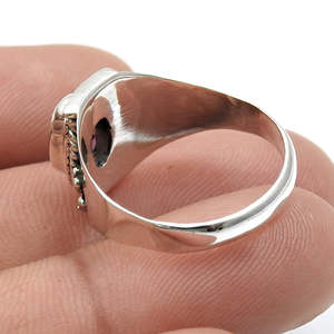 Bezel Setting Oval Cut Natural Amethyst Gemstone <b>Ring</b> <b>Crafted</b> From 925 Silver Vintage Design Perfect Gift For He And Her - Product Image 2