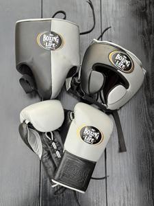 No Boxing No Life Gants de boxe Sanda MMA Rouge Or à lacets, à doigts entiers, respirants, antidérapants, en cuir de vachette véritable, équipement d'entraînement - Product Image 2