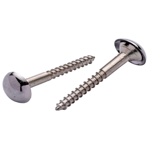 Tornillo de latón pulido con tapa para montaje decorativo de vidrio y espejos - Product Image 5