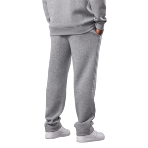 Mens Light Grey Hooded <b>Straight</b> <b>Leg</b> Tracksuit Casual Athletic Gymwear Hoodie and <b>Pants</b> Set Winter Sportswear Street Fashion - Product Image 3