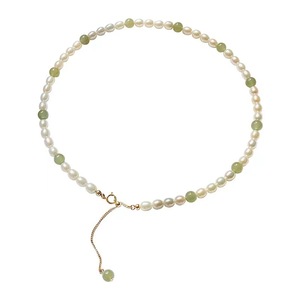 Natural Hotan Jade Freshwater Pearl S925 Silver Necklace <b>Bracelet</b> Set Fresh and <b>Sweet</b> New Chinese Female Gift - Product Image 5