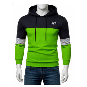 เสื้อฮู้ดผู้ชายผ้าฝ้ายฟลีซ 100% ระบายอากาศได้ดี ทรงหลวมสำหรับฤดูหนาว พิมพ์ลายโลโก้ด้านหน้าด้วยเทคนิคฮีททรานเฟอร์ ผ้าถัก - Product Image 2