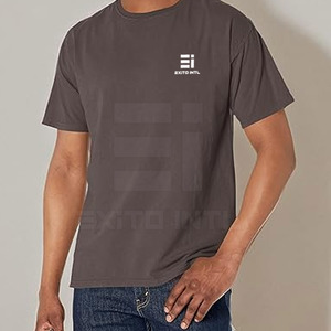 เสื้อยืดคอกลมผ้าคอตตอน/โพลีเอสเตอร์สีพื้นเรียบ ระบายอากาศได้ดี รับสกรีนโลโก้ ขายส่ง คุณภาพสูง สีตามสั่ง - Product Image 3