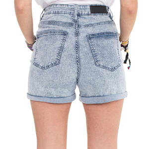 Shorts de algodón con lavado ácido personalizados para mujer, de alta calidad, estilo moderno, personaliza tu diseño para uso casual o streetwear, unisex. - Product Image 2