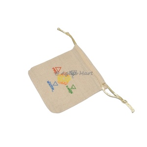 Élément de guérison sac imprimé cordon coton logo personnalisé symbole de guérison sac pour emballage cadeau - Product Image 1