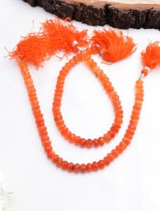 Cuentas facetadas de cornalina natural, collar de piedras preciosas de 6 a 7 mm, piedra preciosa para la elaboración de joyería fina. - Product Image 5