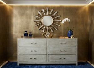Modern <b>6</b> <b>Drawer</b> Solid Wood Dresser in Gray Panel Design for Bedroom Minimalist Style Freestanding Vietnam Storage Furniture - Product Image 5