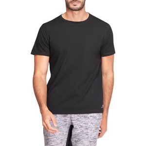 Unisex Knitted Short Sleeve T <b>Shirt</b> Stand Collar Regular Fit Solid Color Casual Clothing Bulk - Product Image 3