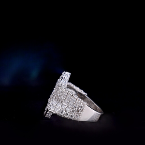 Luxury Moissanite <b>Crown</b> Star <b>Ring</b> Sterling Silver Iced Out Mens Statement Fashion Jewelry Hip Hop <b>Ring</b> - Product Image 2
