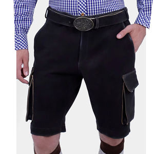 Pantalones Cortos de Cuero Genuino ZASSON SPORTS Estilo Bávaro Unisex, Tradicionales Alemanes para Oktoberfest, Corte Regular, Precio de Fábrica - Product Image 1