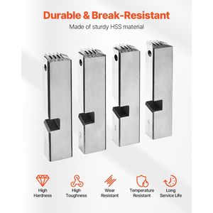 Set da 4 Maschi per Filettatura Tubi HSS per Mano Destra, da 2-1/2 a 4 Pollici NPT, per Macchine Filettatrici Integrate - Product Image 3