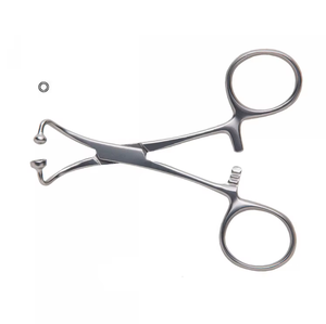 Pinza Quirúrgica Manual de Acero Inoxidable de Alta Calidad Tipo Backhaus para Uso Dental Profesional con Agarre Ergonómico - Product Image 1
