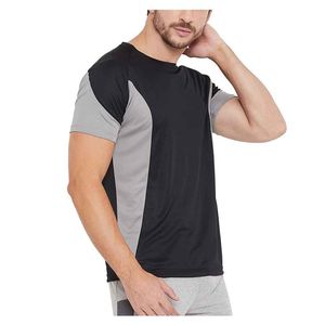 T-shirts en polyester et élasthanne en gros, logo personnalisé, pour la gym, l'entraînement, le fitness, la compression sportive, pour hommes, séchage rapide - Product Image 5