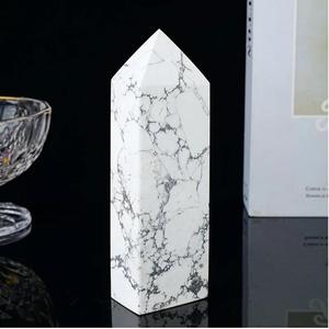 Obelisco de Howlite Natural Chakralume, Torre de Cristal Tallada y Pulida, Piedra Blanca Curativa, Reiki, Meditación, Energía, Estilo Vintage - Product Image 5