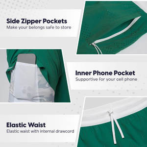 Pantalones Cortos Deportivos Casuales para Hombre Hechos a Medida, de Lona Sólida, de Alta Calidad, de Secado Rápido, Elásticos en 4 Direcciones, Servicio OEM - Product Image 3