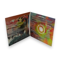Dompet Kertas CD Berpoket Ganda dengan Potongan Bundar Khusus dan Sisipan Cetak Dua Sisi