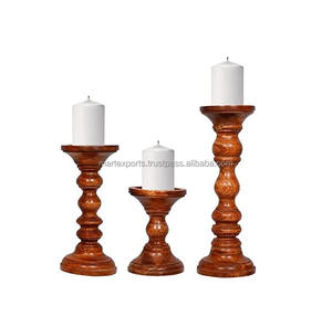 Bougeoir en bois de style unique fabriqué à la main décor rustique en bois naturel parfait pour l'ambiance élégante de la maison à bas prix - Product Image 5