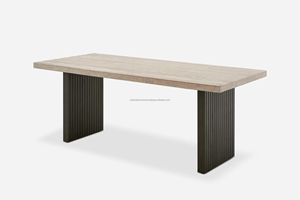 Contemporary Design Modern Durable Wooden Dining Table Set for Home Apartment Farmhouse Villa Dining Rooms Dining Room Furniture - Product Image 3