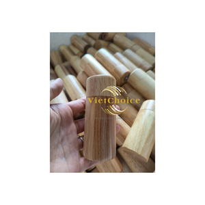 Fil dentaire en bois de caoutchouc avec couvercle, conteneur en bois rechargeable, recharge incluse Vietchoice - Product Image 1