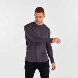 Camisetas de Compresión Personalizadas al por Mayor, 100% Algodón, Camiseta Deportiva para Hombre, Mangas Largas, Capa Base de Fitness, Transpirable, Antibolitas - Product Image 2