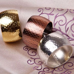 Anillo de servilleta de metal de lujo, soporte decorativo para servilletas para mesa de comedor, recepción de bodas y decoración festiva - Product Image 1