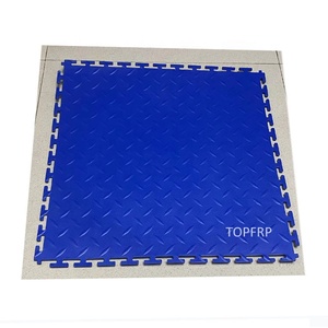 Dalles de sol de garage en PVC antidérapantes à surface en cuir, dalles de sol d'atelier multi-usages intérieures à emboîtement pour salle de sport, construction en vinyle - Product Image 1