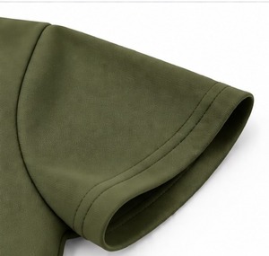 Index Apparel <b>Men's</b> Olive <b>Green</b> Quarter Zip <b>Polo</b> <b>Shirt</b> Short Sleeve Embroidered Solid Casual Quick Dry Knitted Polyester - Product Image 6