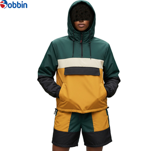 Conjunto de Chándal de Nailon Cómodo con Logotipo Personalizado, Chaqueta Cortavientos y Pantalones Cortos, Conjunto de Dos Piezas con Cremallera Completa, Ligero - Product Image 4