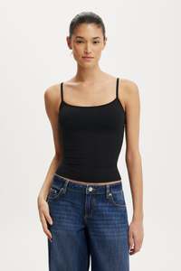 Women O-<b>Neck</b> Knitted Tank Top Solid Black Casual Eco-Friendly Breathable Minimalist Style Summer Wear - Product Image 1