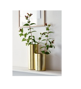 Vase à fleurs en métal fait main de qualité supérieure, centre de table décoratif pour salle à manger, salon, décoration florale élégante - Product Image 1