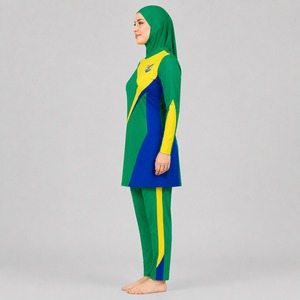 Ensemble de bikini modeste de haute qualité, séchage rapide, respirant, écologique, antibactérien, anti-UV, imprimé islamique, en spandex/polyester - Product Image 5