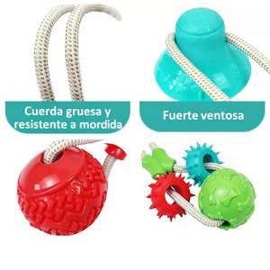 Giocattolo Interattivo per Cani Medi e Grandi, Resistente ai Morsi, Masticabile e Antistress con Ventosa e Palla da Tirare - Product Image 6