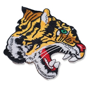 <b>Machine</b> Embroidered Custom Tiger Animal Logo 100% Embroidery Patches <b>Badges</b> Iron Backing Canvas Fabric Custom Colors - Product Image 3