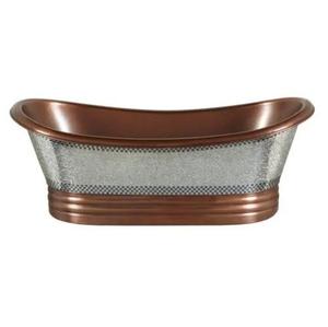 Bañera de cobre con mosaico de vidrio de la mejor calidad para baño, bañera de cobre personalizada de fabricante y proveedor indio - Product Image 1