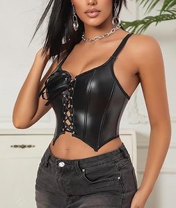 Top Corto de Cuero Genuino para Mujer, Diseño Personalizado, Fabricante OEM, Sin Mangas, Ajustado, a la Moda, Venta al Por Mayor - Product Image 3