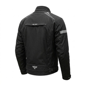 Unisex Black Full Sleeve Motorcycle <b>Jacket</b> Breathable Polyester/Nylon 300g All Seasons Air Vent Design Custom Logo - Product Image 3