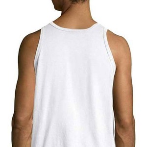 Débardeurs blancs pour hommes, vêtements de sport et de fitness, grande taille, coton respirant, style streetwear, col rond, sans manches - Product Image 1