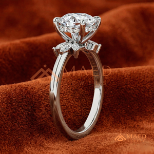925 <b>Silver</b> Round Cut Moissanite <b>Ring</b> Classic <b>Solitaire</b> Engagement Bridal Jewelry Gift for Women Wedding <b>Ring</b> - Product Image 2