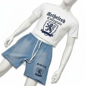 Conjunto Casual de Dos Piezas para Niños Aethelred, Camiseta de Manga Corta y Pantalones Cortos con Cordón, Ropa de Verano, Cuello Redondo, Corte Regular - Product Image 4